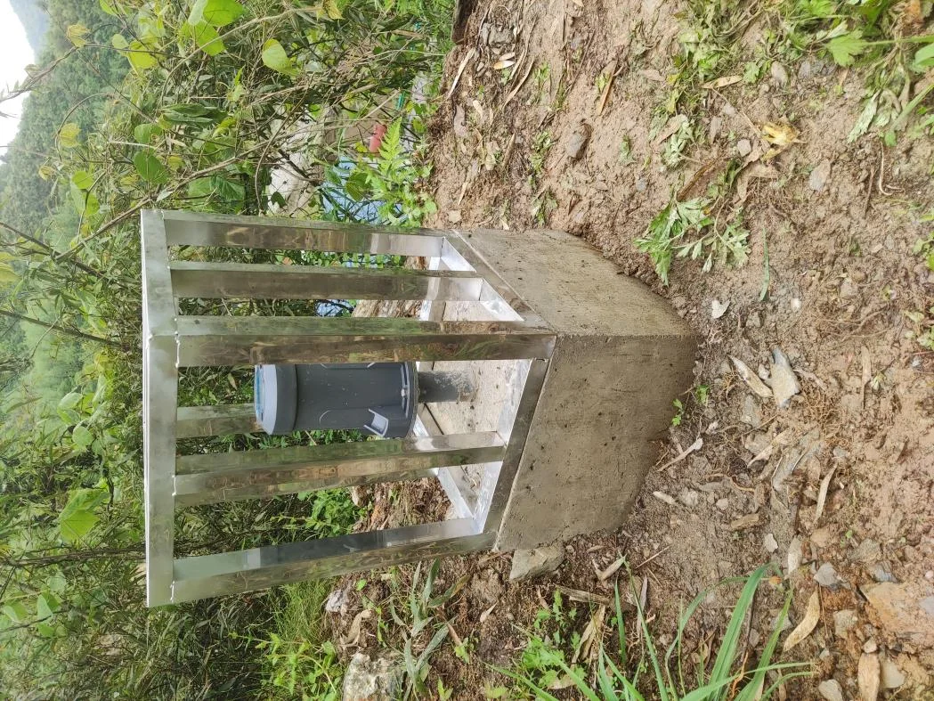 RT-1050 installed inside a metal guard on a ground support