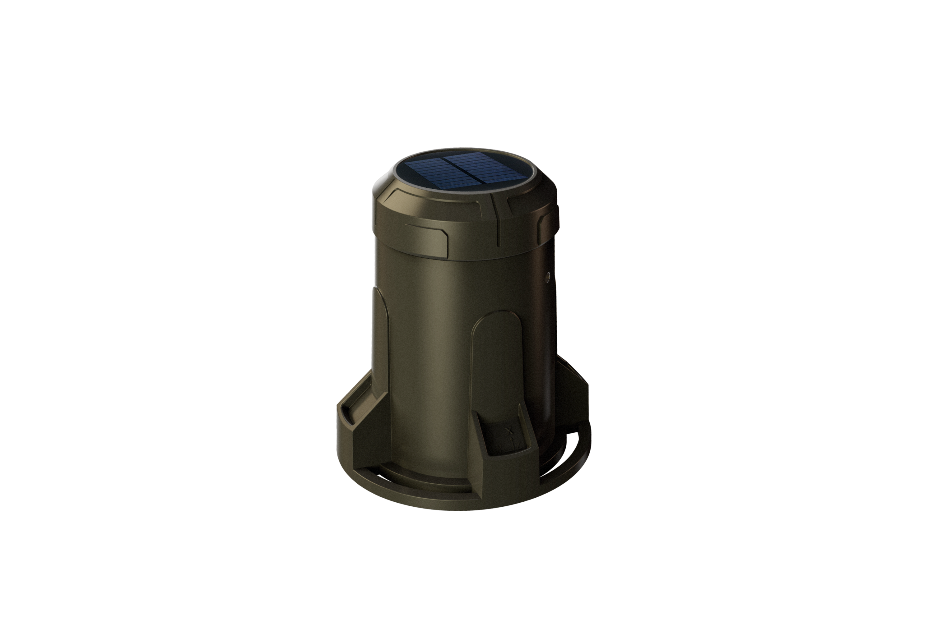 RT-1050 wireless tilt and vibration sensor, showing the top cover and mounting base