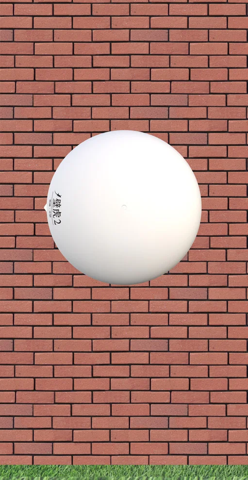 RT-1070 dome housing adhesively mounted to brickwork